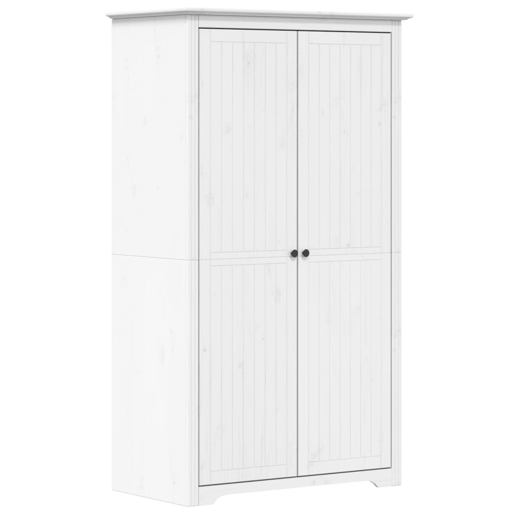 vidaXL Wardrobe BODO White 101x52x176.5 cm Solid Wood Pine - Sudd