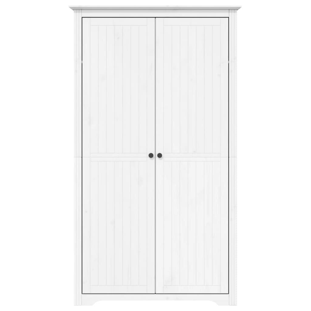 vidaXL Wardrobe BODO White 101x52x176.5 cm Solid Wood Pine - Sudd