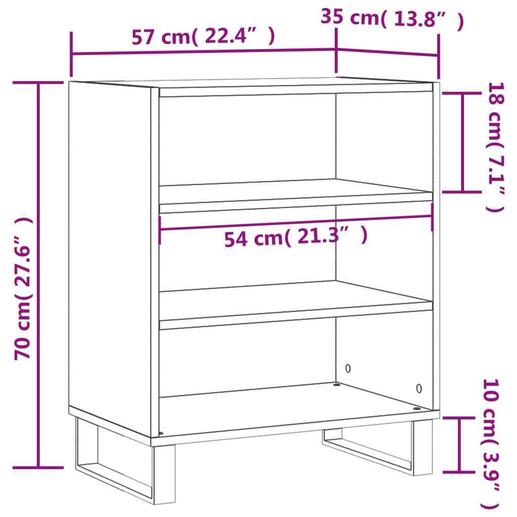 Brown Oak Sideboard - Sudd