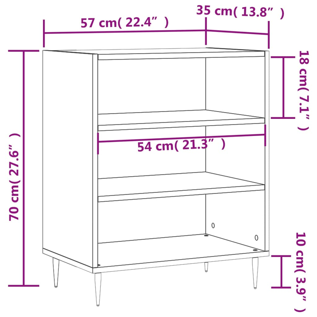 Brown Oak Sideboard - Sudd