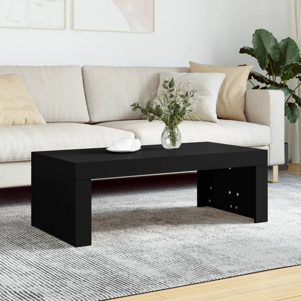 vidaXL Coffee Table Black 102x50x36 cm Engineered Wood - Sudd