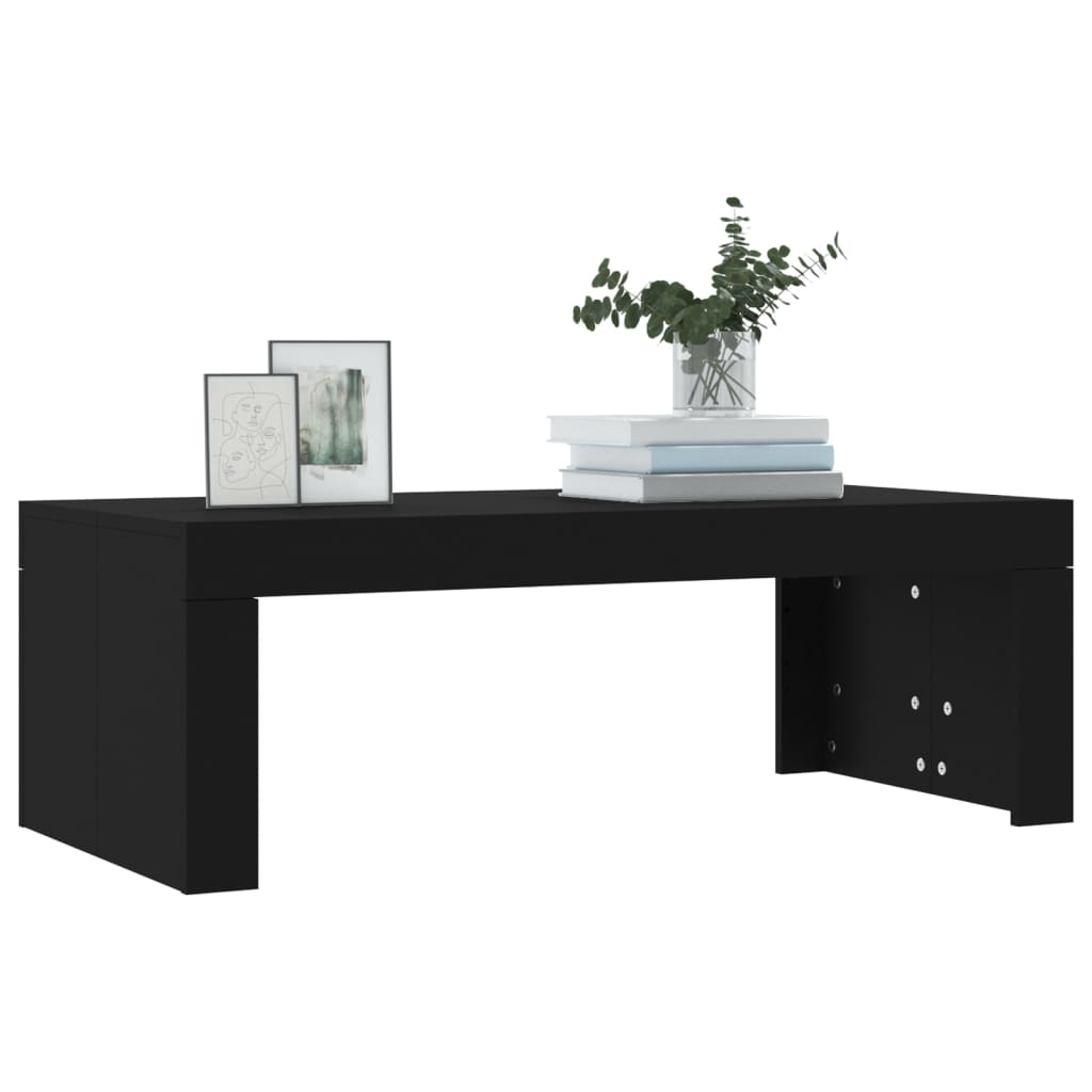 vidaXL Coffee Table Black 102x50x36 cm Engineered Wood - Sudd