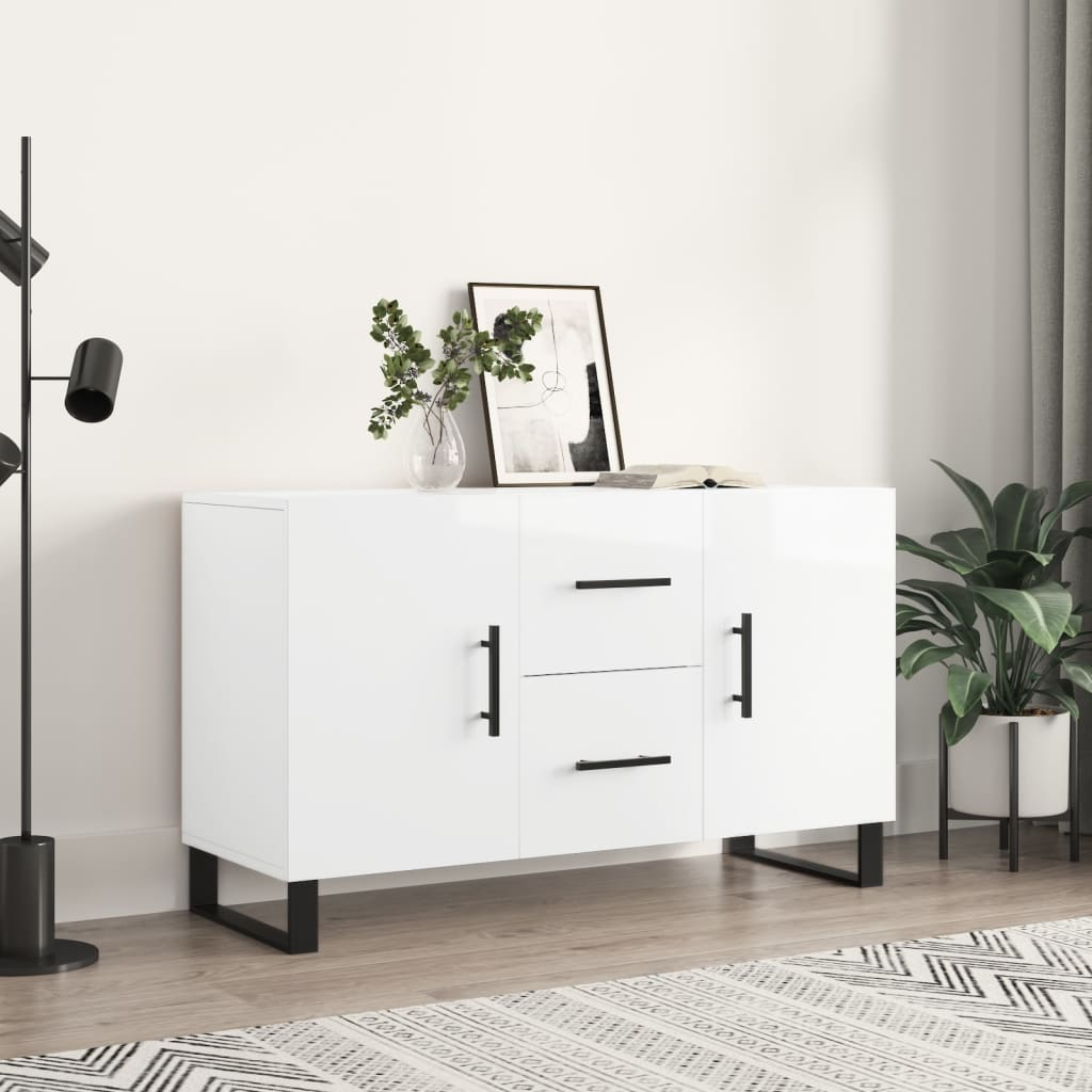 High Gloss White Sideboard - Sudd