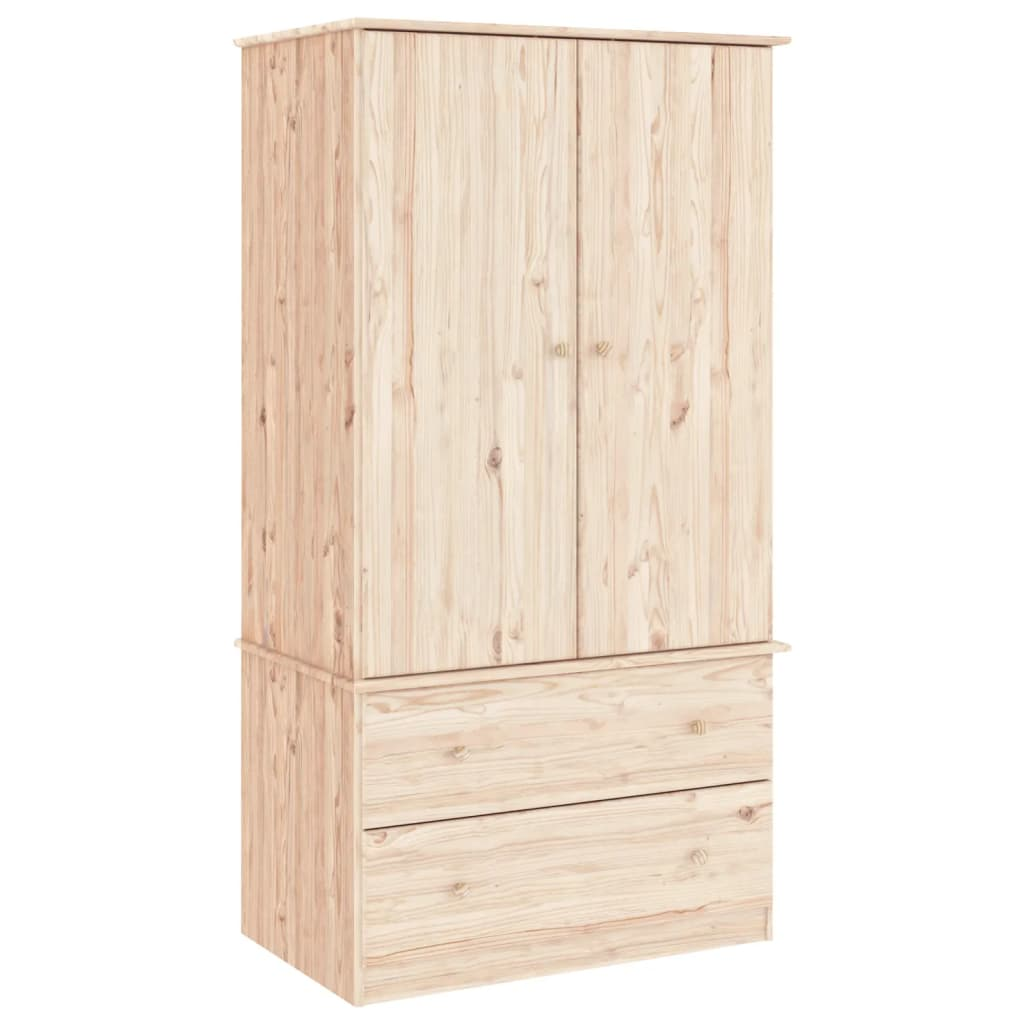 vidaXL Wardrobe ALTA 90x55x170 cm Solid Wood Pine - Sudd