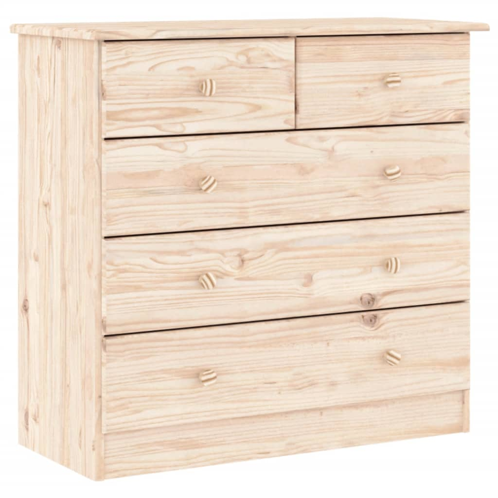 vidaXL Chest of Drawers ALTA 77x35x73 cm Solid Wood Pine - Sudd