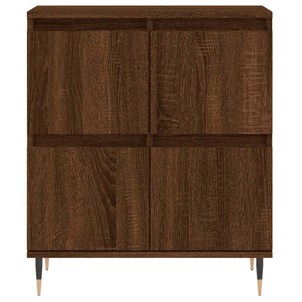 vidaXL Sideboards 3 pcs Brown Oak Engineered Wood - Sudd