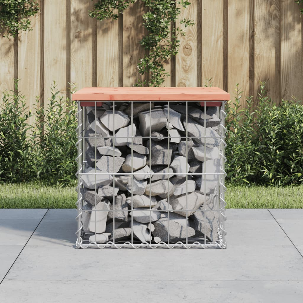 Garden Bench Gabion Design 43x44x42 cm Solid Wood Douglas - Sudd