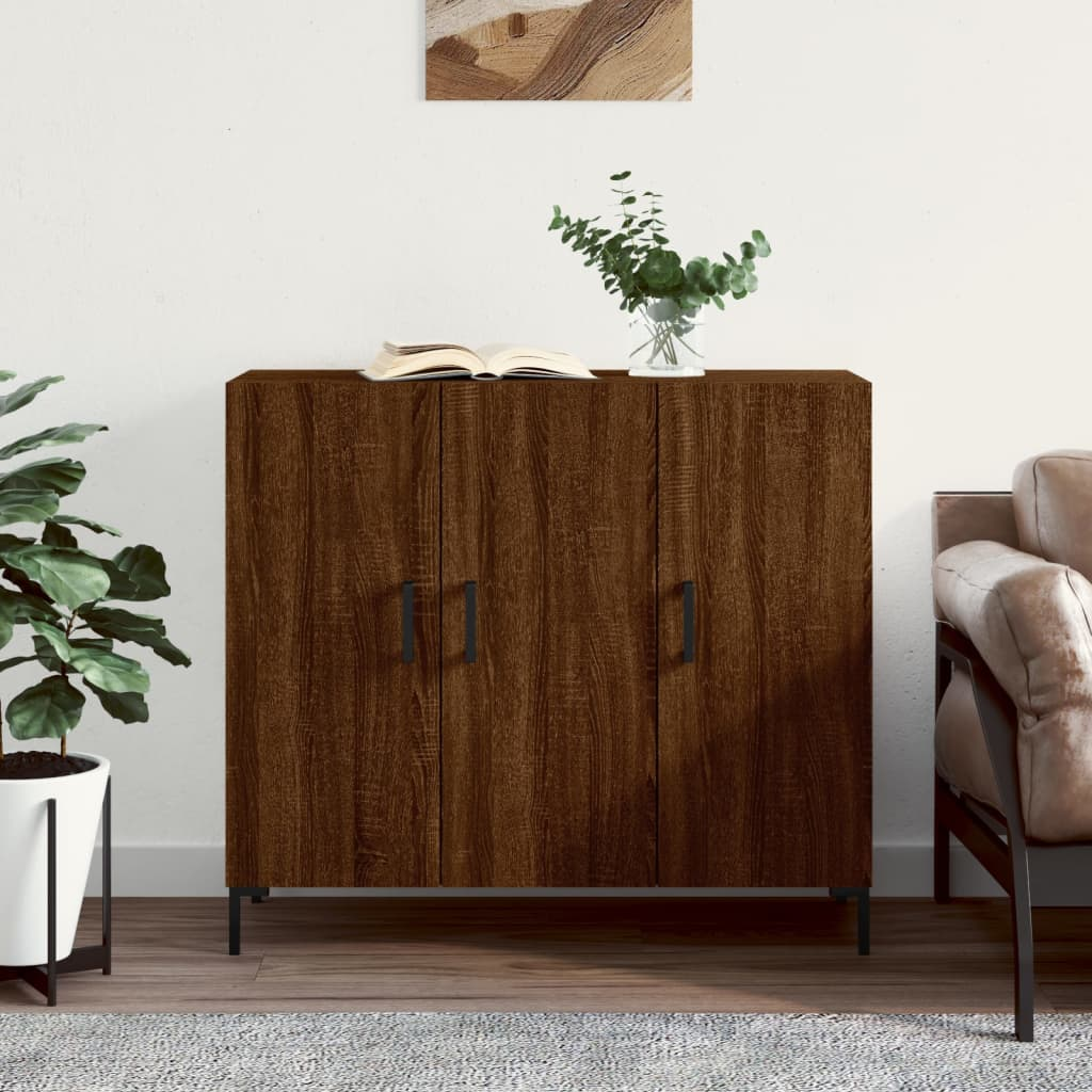 Brown Oak Sideboard - Sudd