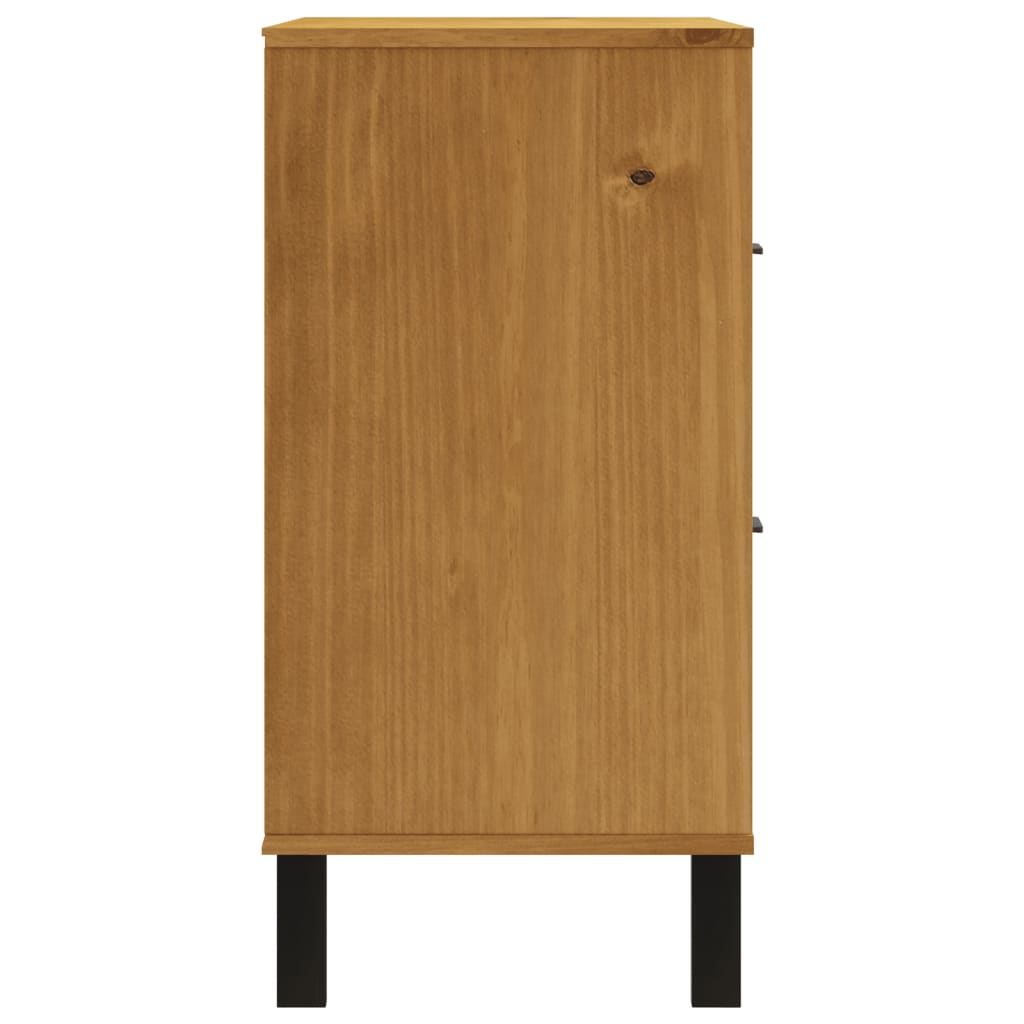 vidaXL Drawer Cabinet FLAM 80x40x80 cm Solid Wood Pine - Sudd