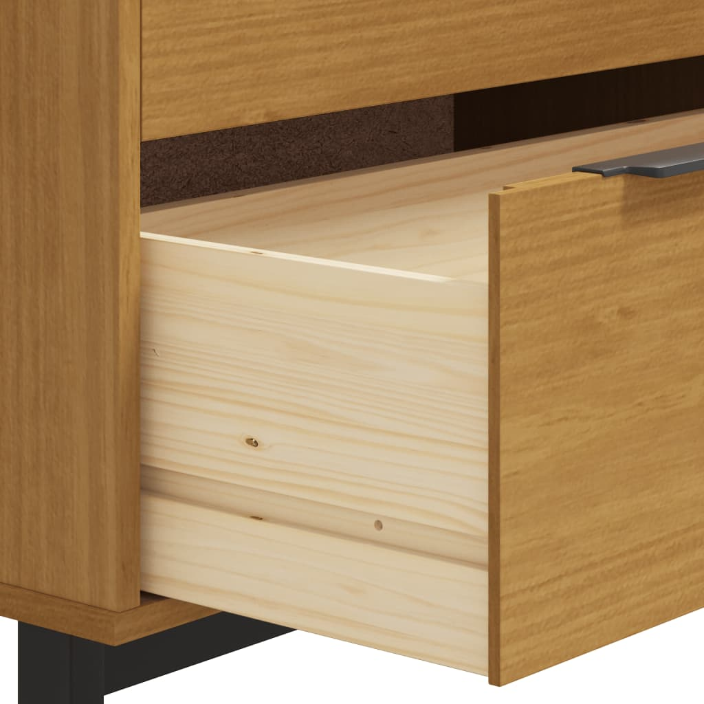 vidaXL Drawer Cabinet FLAM 80x40x80 cm Solid Wood Pine - Sudd