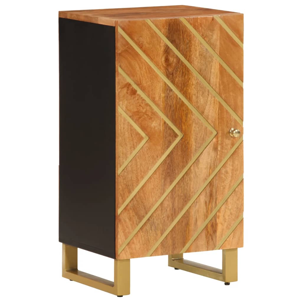 Brown and Black Side Cabinet - Sudd