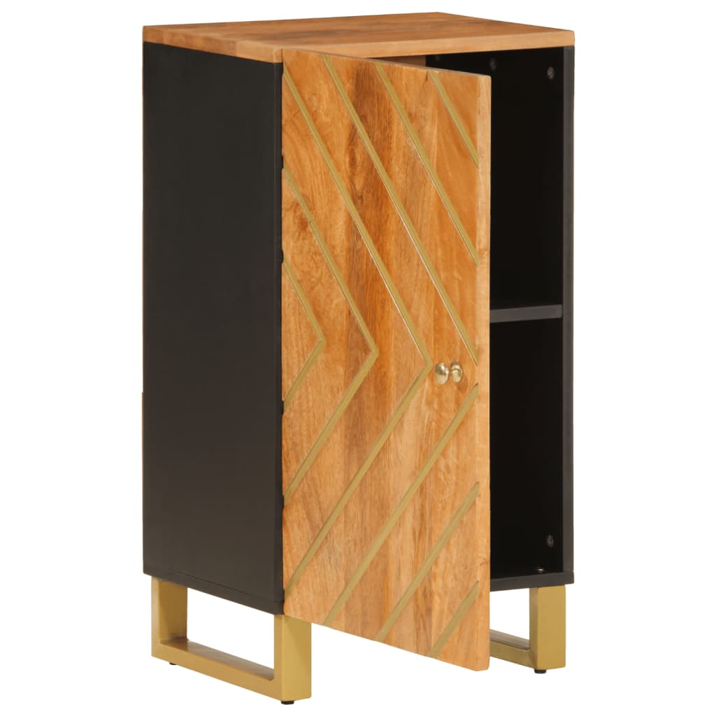 Brown and Black Side Cabinet - Sudd