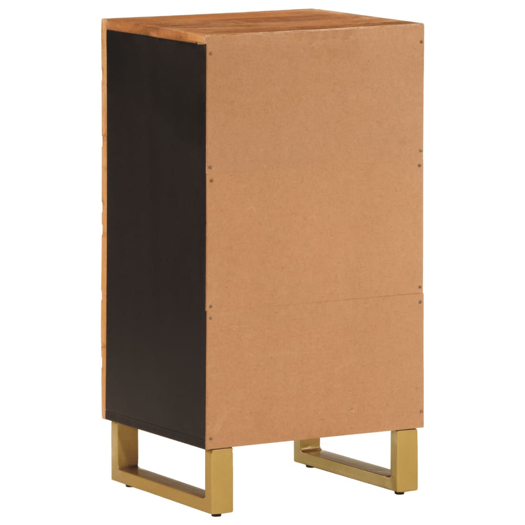 Brown and Black Side Cabinet - Sudd