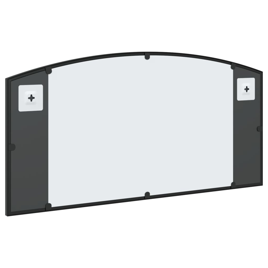 vidaXL Wall Mirror Black 80x40 cm Arch Iron - Sudd