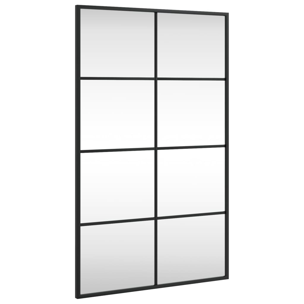 vidaXL Wall Mirror Black 50x80 cm Rectangle Iron - Sudd