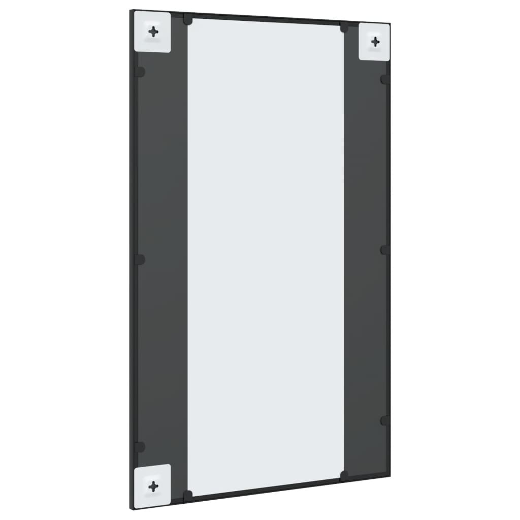 vidaXL Wall Mirror Black 50x80 cm Rectangle Iron - Sudd