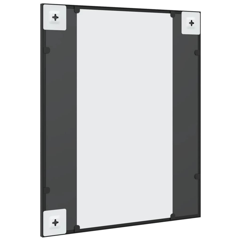 vidaXL Wall Mirror Black 50x60 cm Rectangle Iron - Sudd