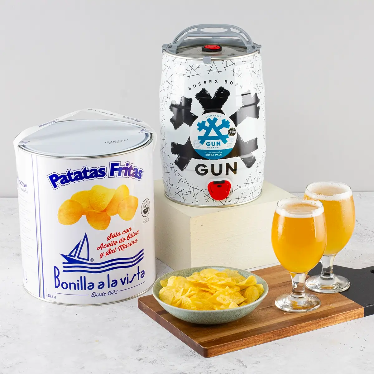 Mini Beer Keg Gift - 5L Beer Keg and Crisps - Sudd