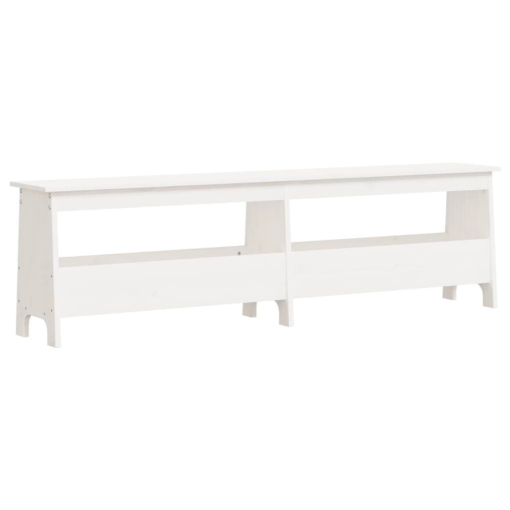 vidaXL Hall Bench White 160x28x45 cm Solid Wood Pine - Sudd