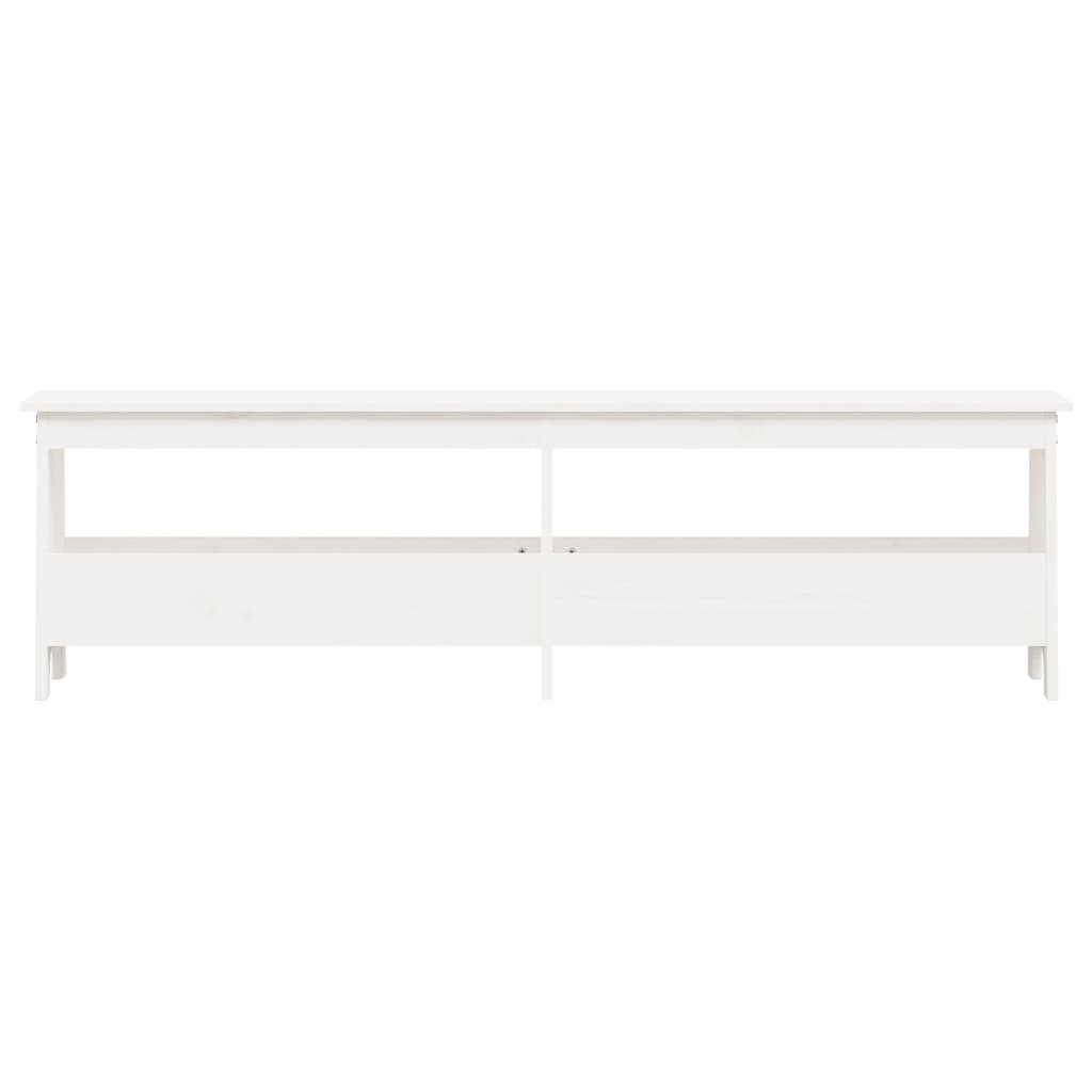 vidaXL Hall Bench White 160x28x45 cm Solid Wood Pine - Sudd