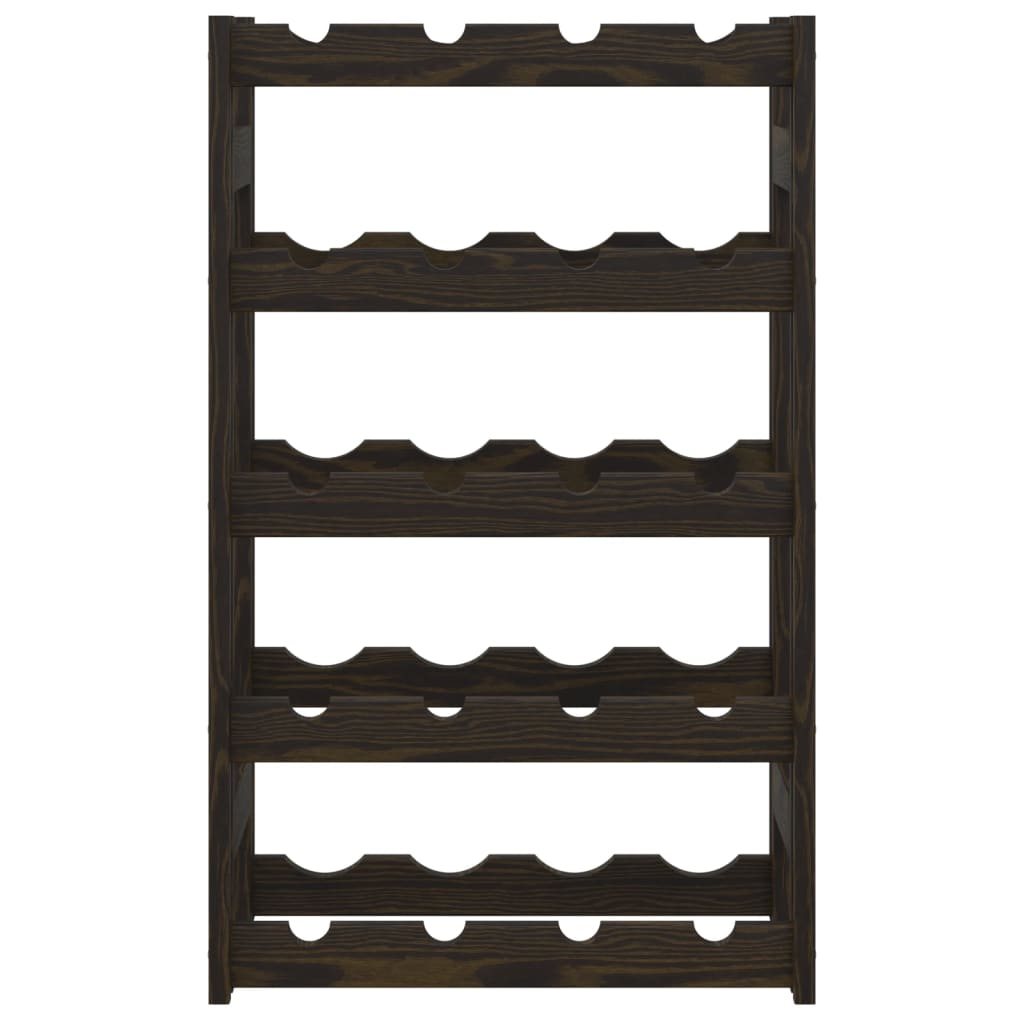 Black Solid Wood Wine Rack - Sudd