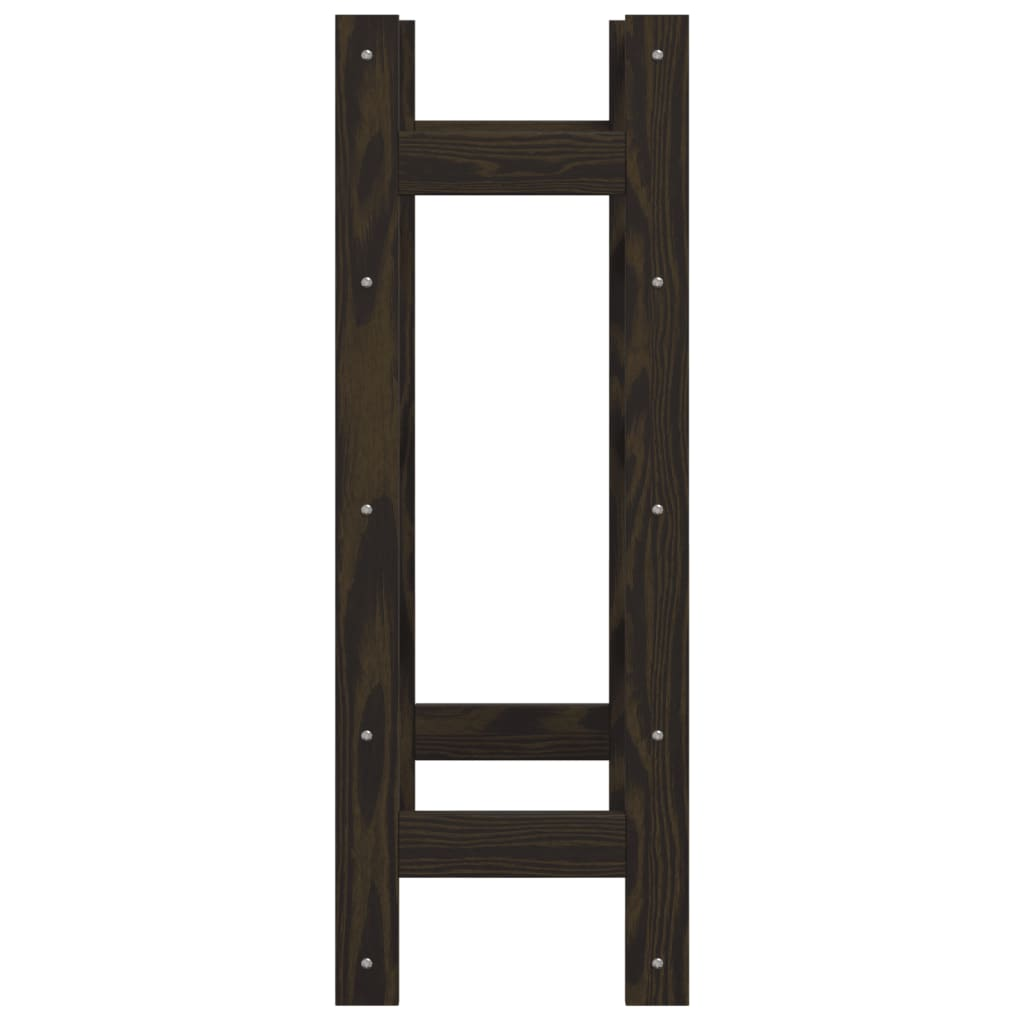 Black Solid Wood Wine Rack - Sudd