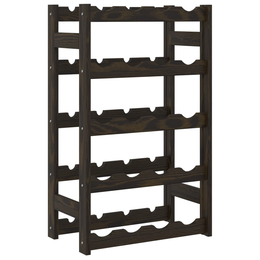 Black Solid Wood Wine Rack - Sudd