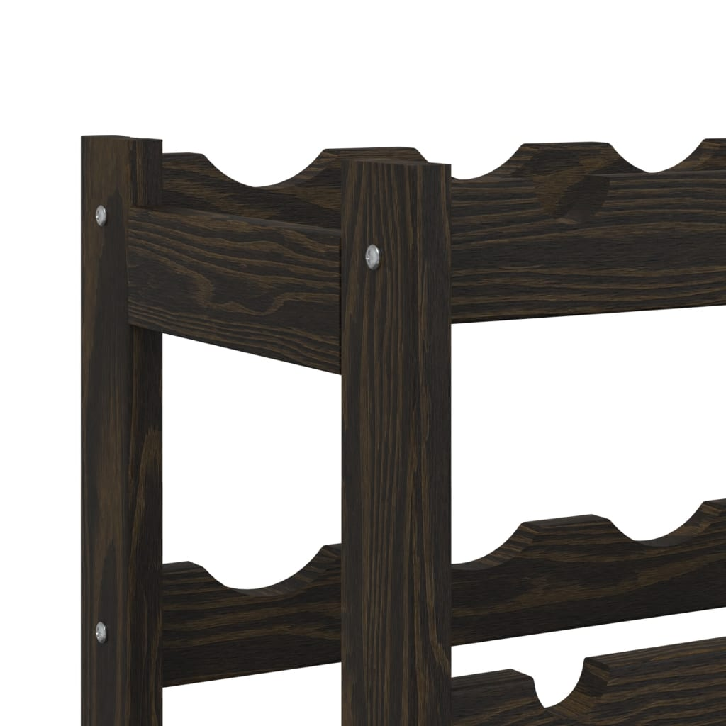 Black Solid Wood Wine Rack - Sudd