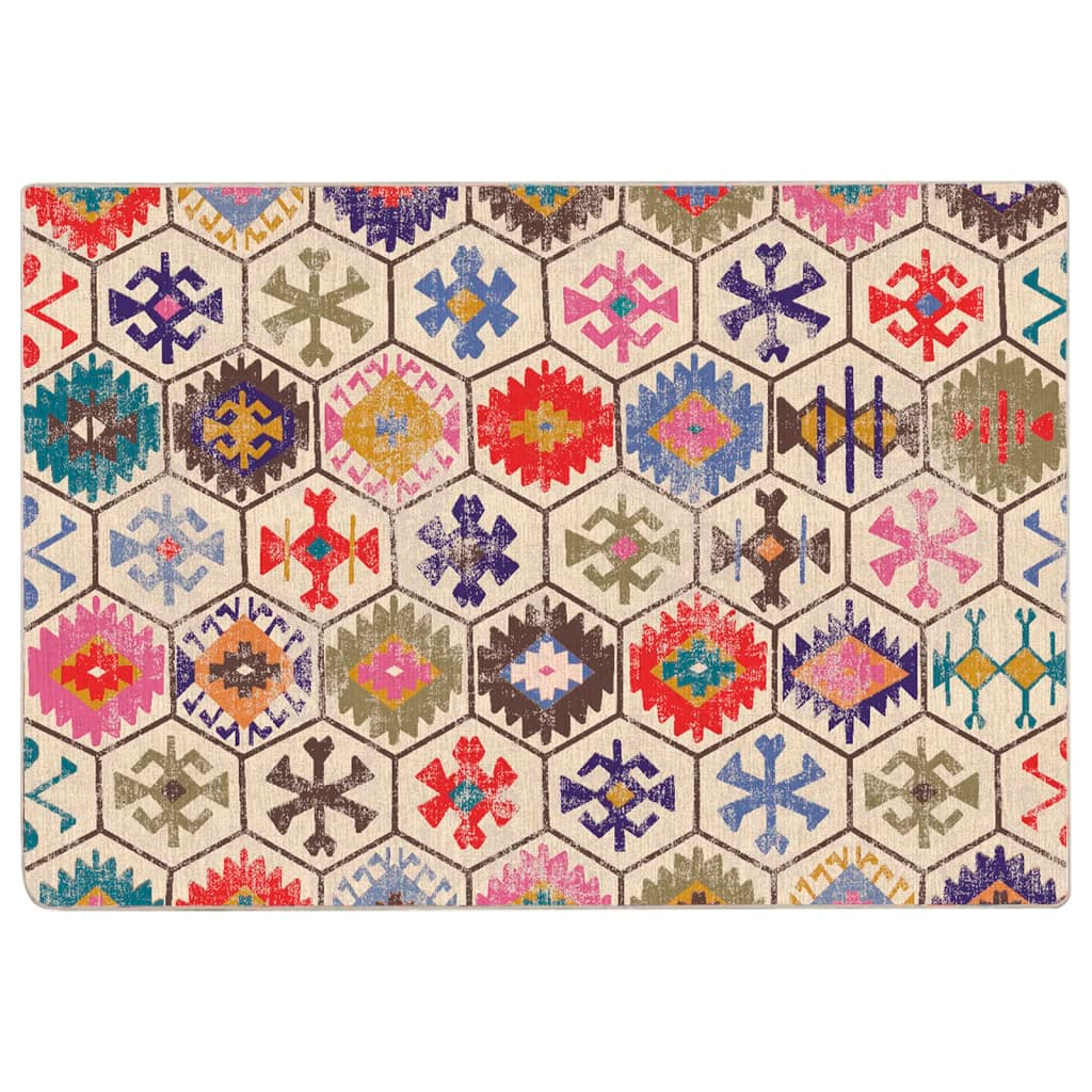 vidaXL Rug Washable Multicolour 160x230 cm Anti Slip - Sudd