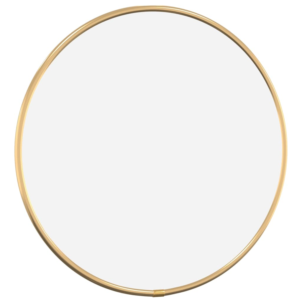 vidaXL Wall Mirror Gold Ø 30 cm Round - Sudd