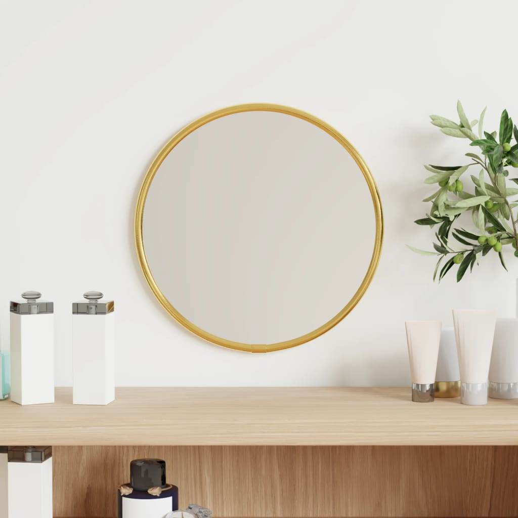 vidaXL Wall Mirror Gold Ø 20 cm Round - Elegant and Practical Home Decor - Sudd