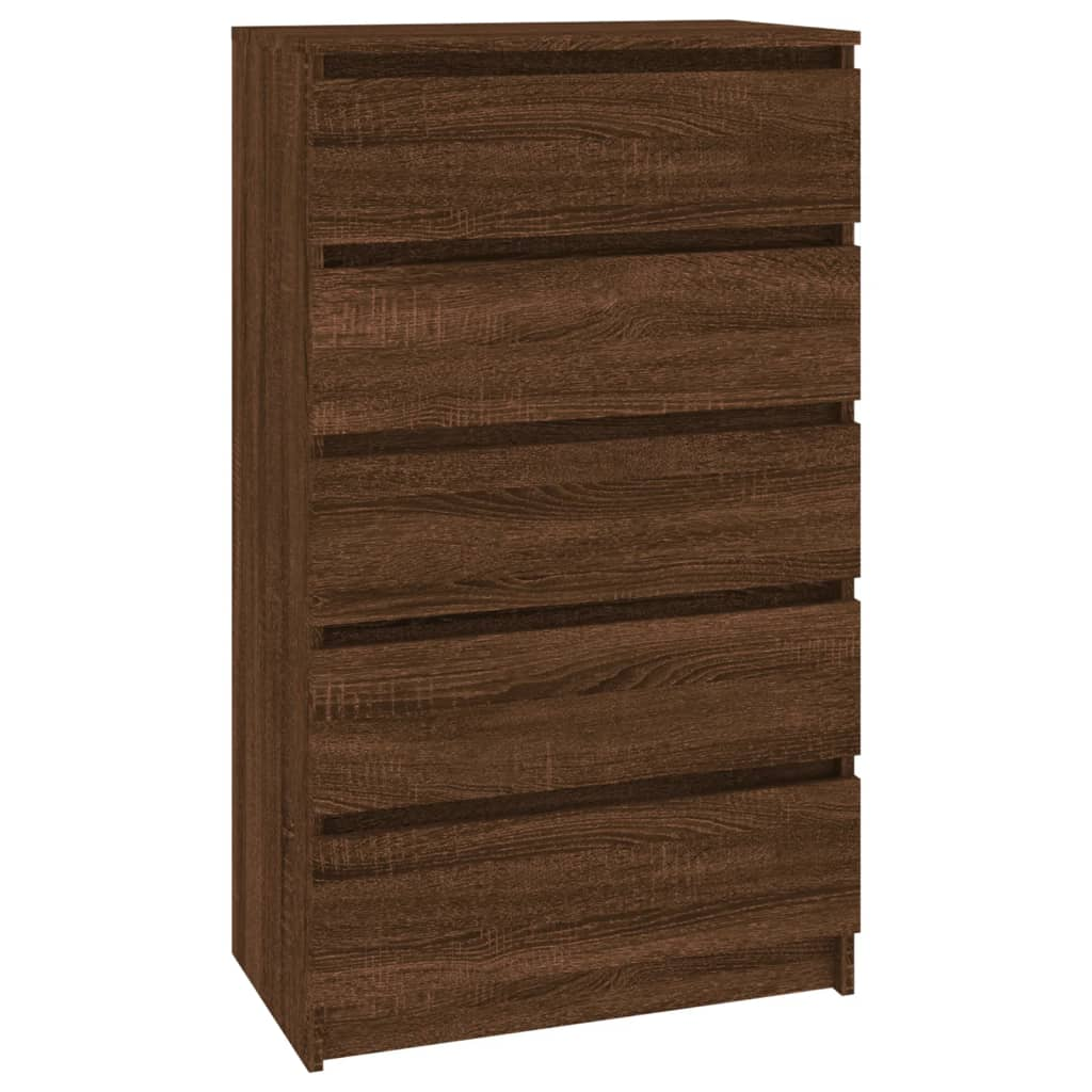 Brown Oak Drawer Cabinet - Sudd