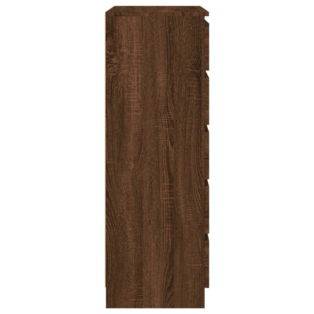 Brown Oak Drawer Cabinet - Sudd