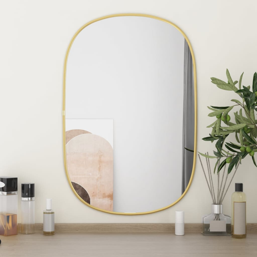 vidaXL Wall Mirror Gold 60x40 cm - Sudd