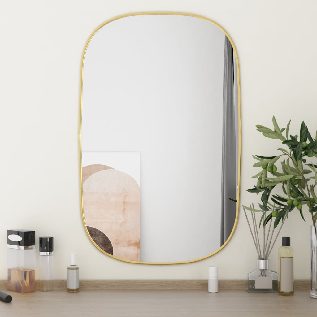 vidaXL Wall Mirror Gold 70x45 cm - Sudd