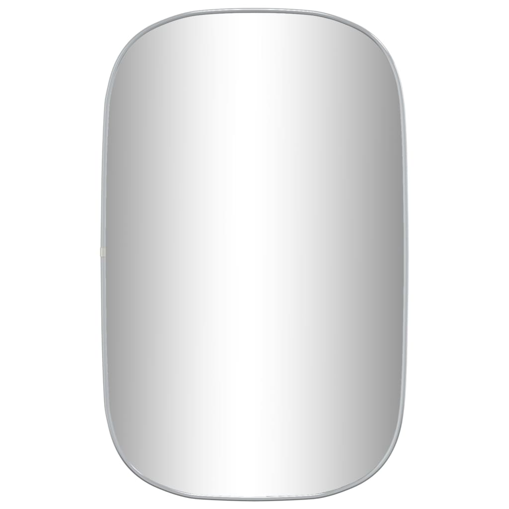 vidaXL Wall Mirror Silver 80x50 cm - Add Minimalistic Aesthetic to Your Home Decor - Sudd