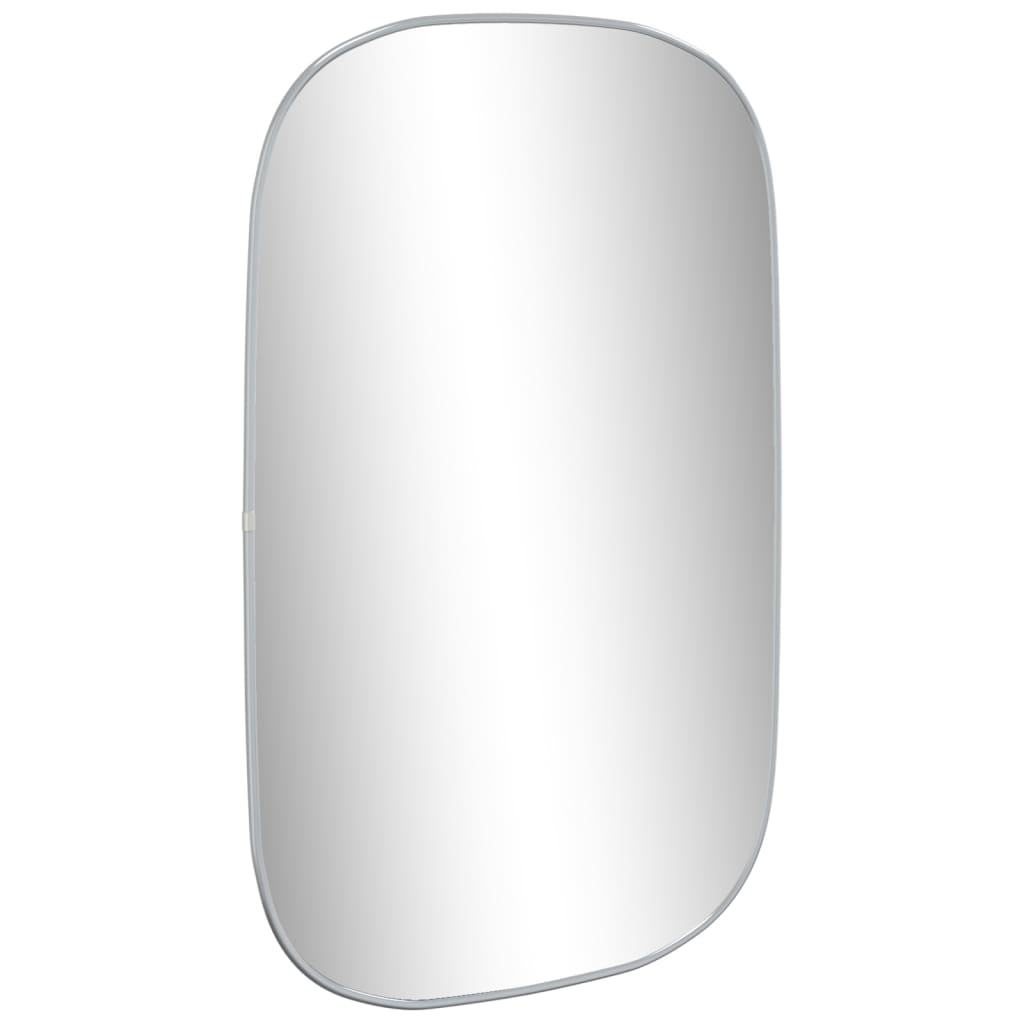 vidaXL Wall Mirror Silver 80x50 cm - Add Minimalistic Aesthetic to Your Home Decor - Sudd