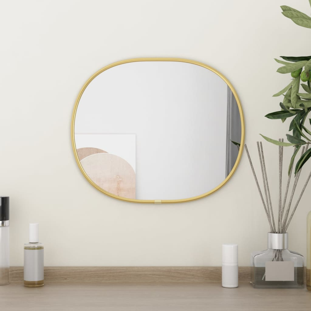 vidaXL Wall Mirror Gold 30x25 cm - Add a Touch of Elegance to Your Home Decor - Sudd