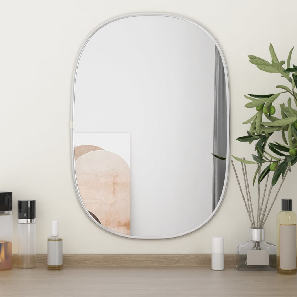 vidaXL Wall Mirror Silver 50x35 cm - Sudd