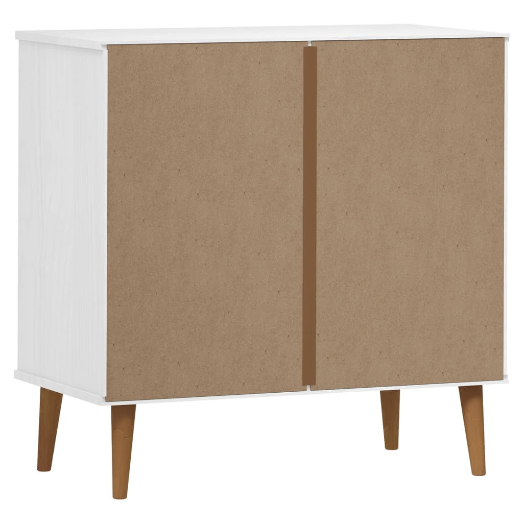 vidaXL Drawer Cabinet MOLDE White 80x40x80 cm Solid Wood Pine - Sudd