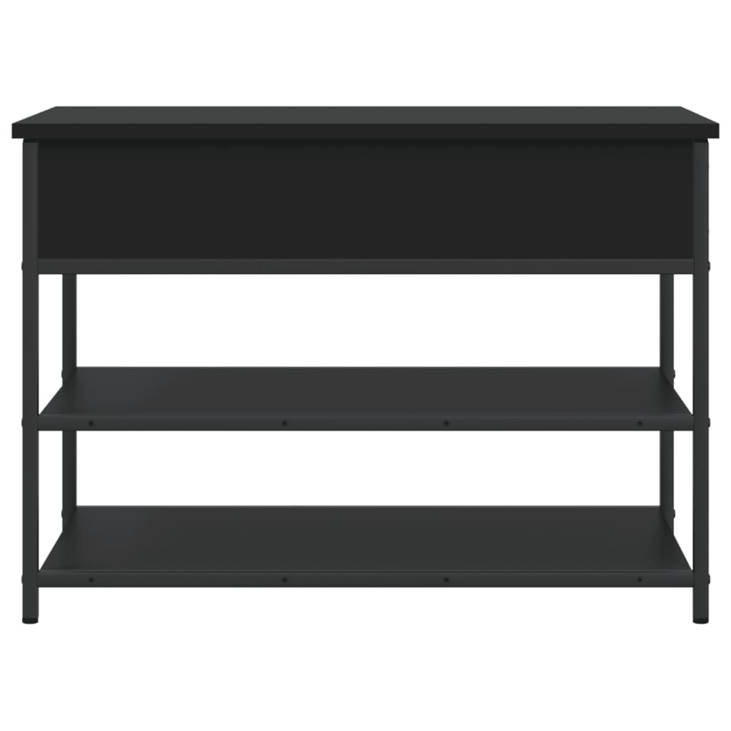 vidaXL Shoe Bench Black 70x42.5x50 cm Engineered Wood - Sudd