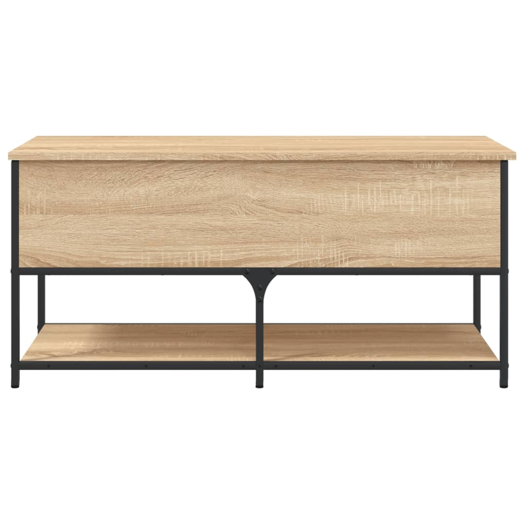 vidaXL Storage Bench Sonoma Oak 100x42.5x47 cm Engineered Wood - Sudd