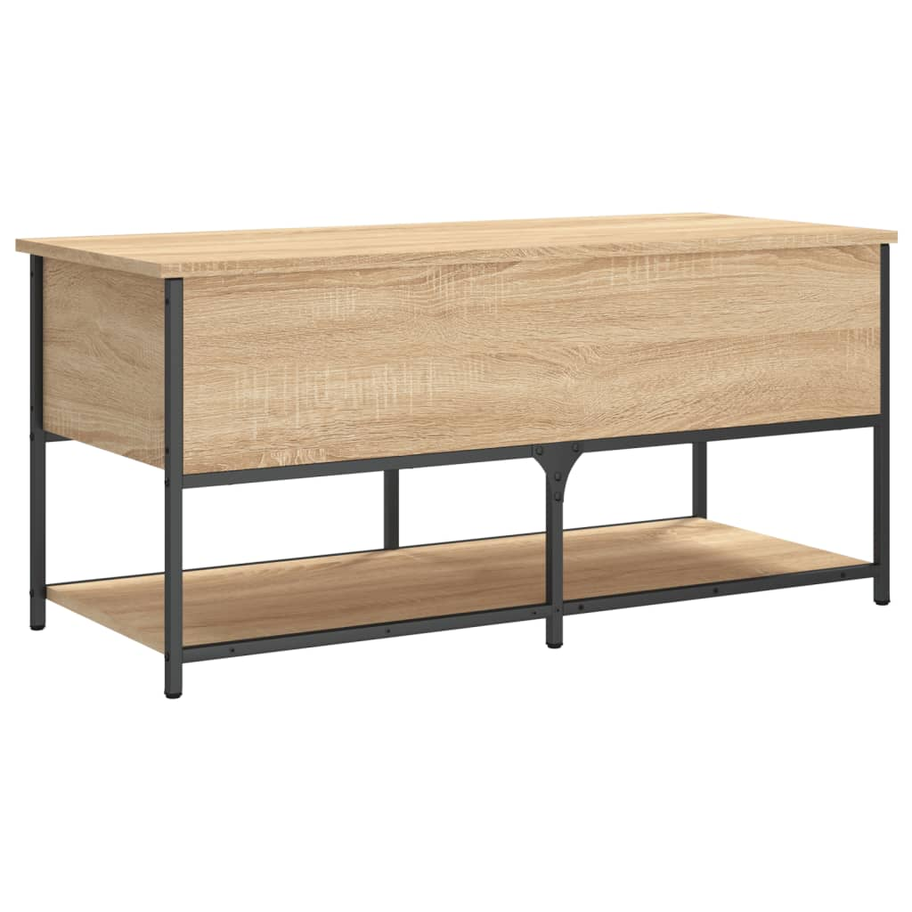 vidaXL Storage Bench Sonoma Oak 100x42.5x47 cm Engineered Wood - Sudd