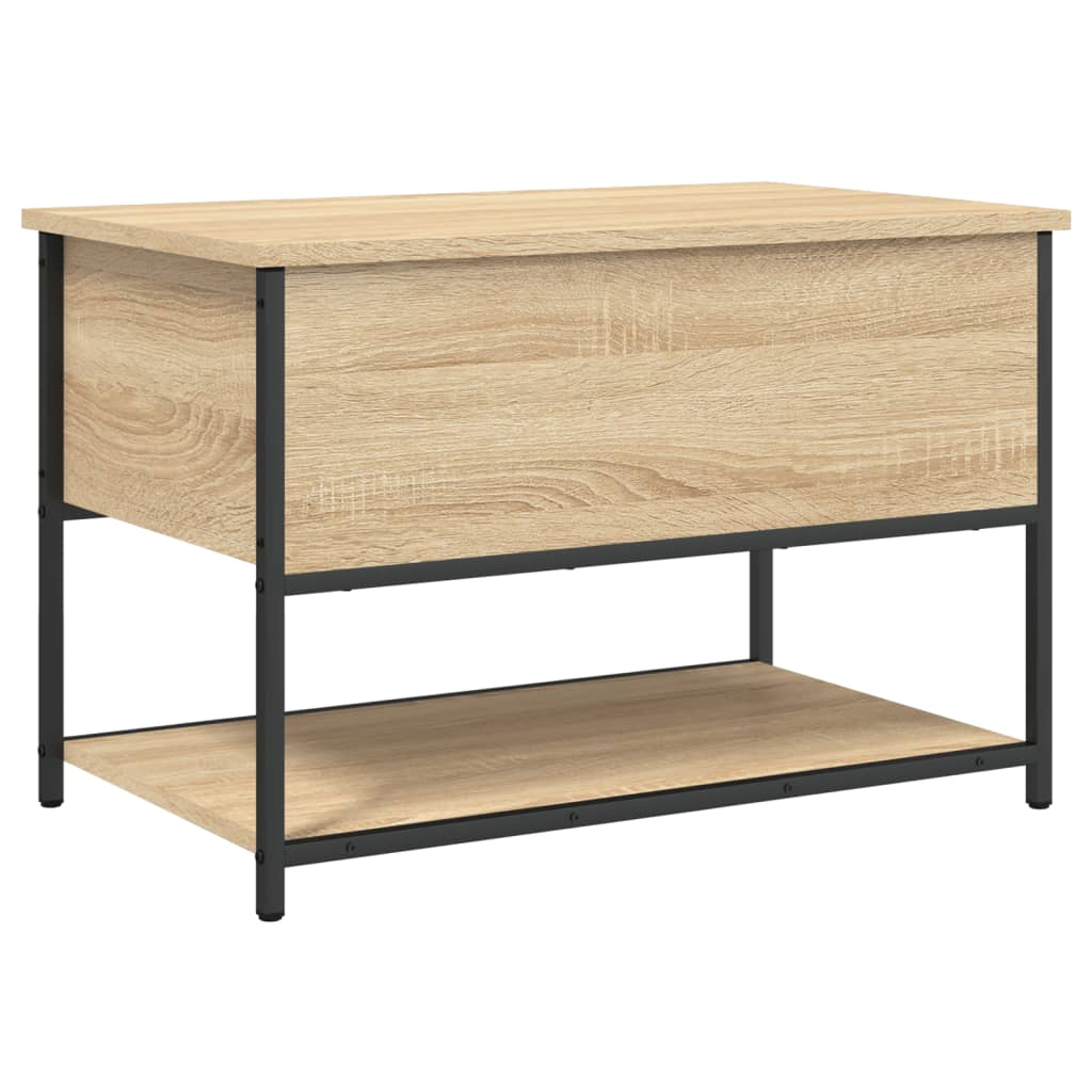 vidaXL Storage Bench Sonoma Oak 70x42.5x47 cm Engineered Wood - Sudd