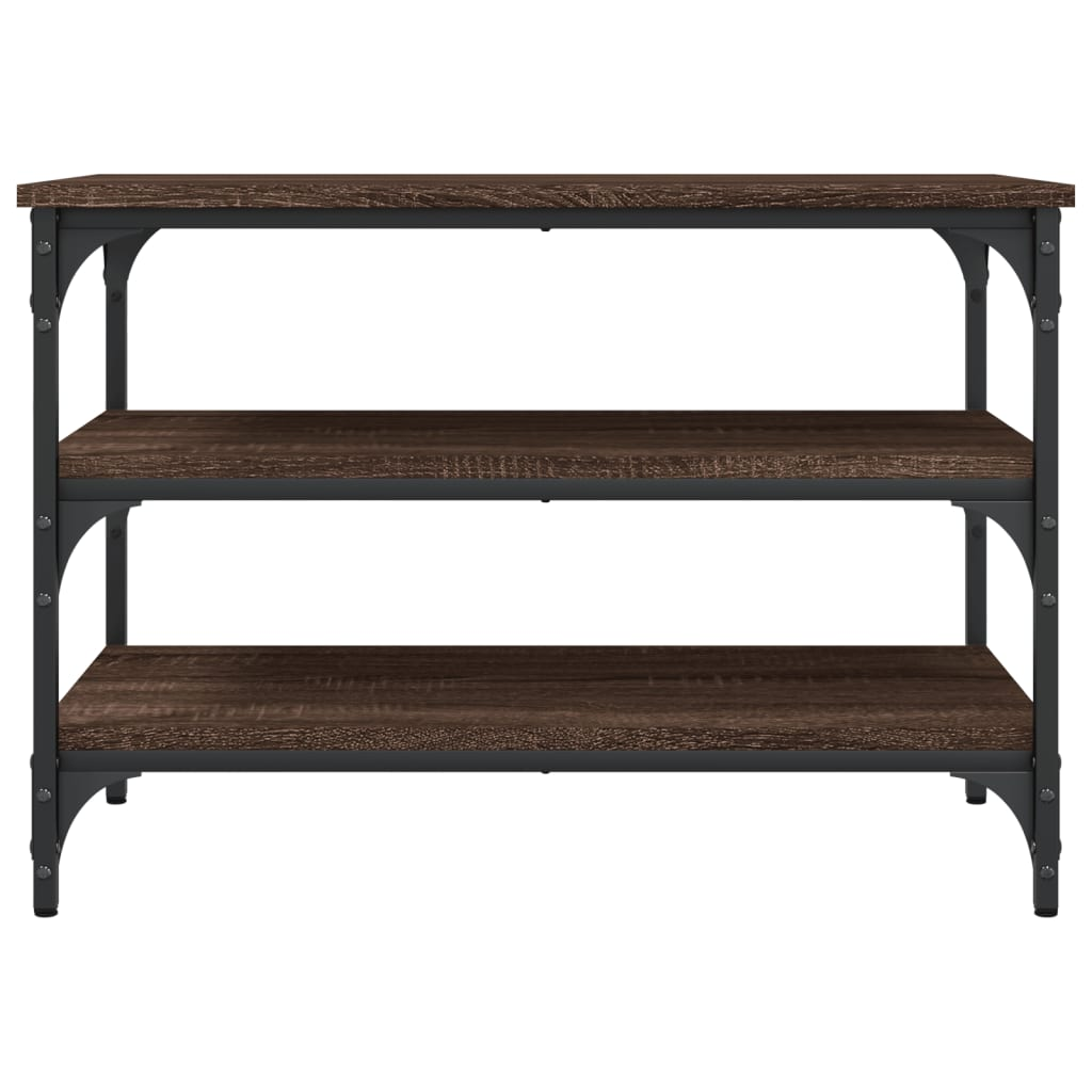 vidaXL Shoe Bench Brown Oak 70x38.5x49 cm Engineered Wood - Sudd