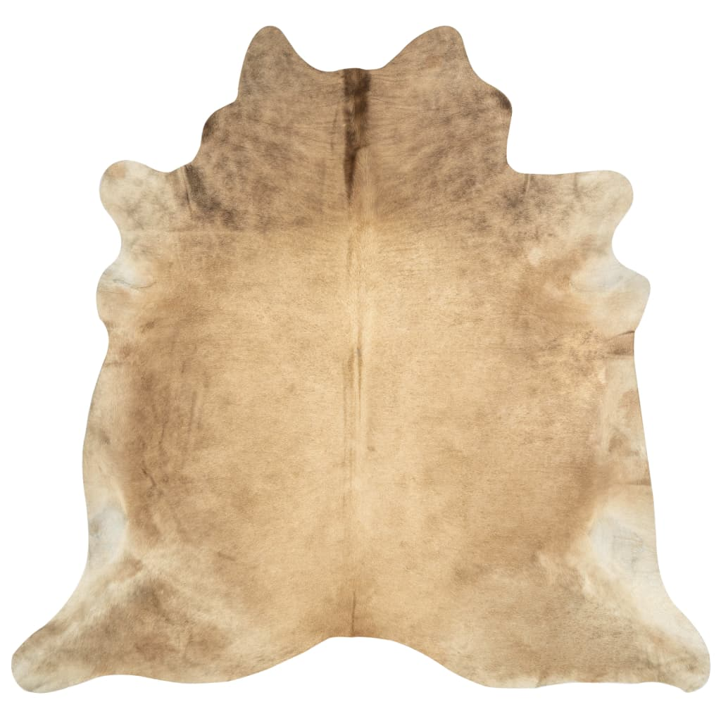 vidaXL Real Cowhide Rug Beige 180x220 cm - Sudd