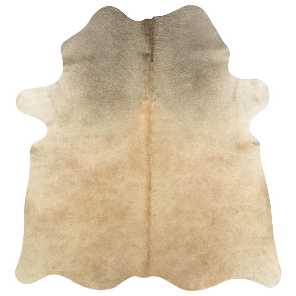 vidaXL Real Cowhide Rug Beige 180x220 cm - Sudd