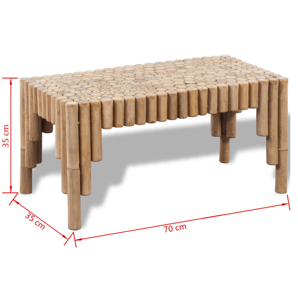 vidaXL Coffee Table Bamboo - Sudd