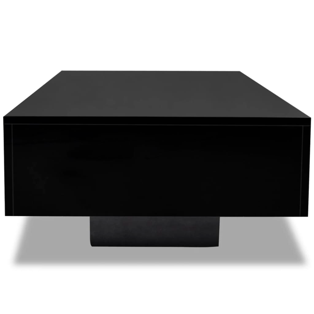 vidaXL Coffee Table High Gloss Black - Sudd