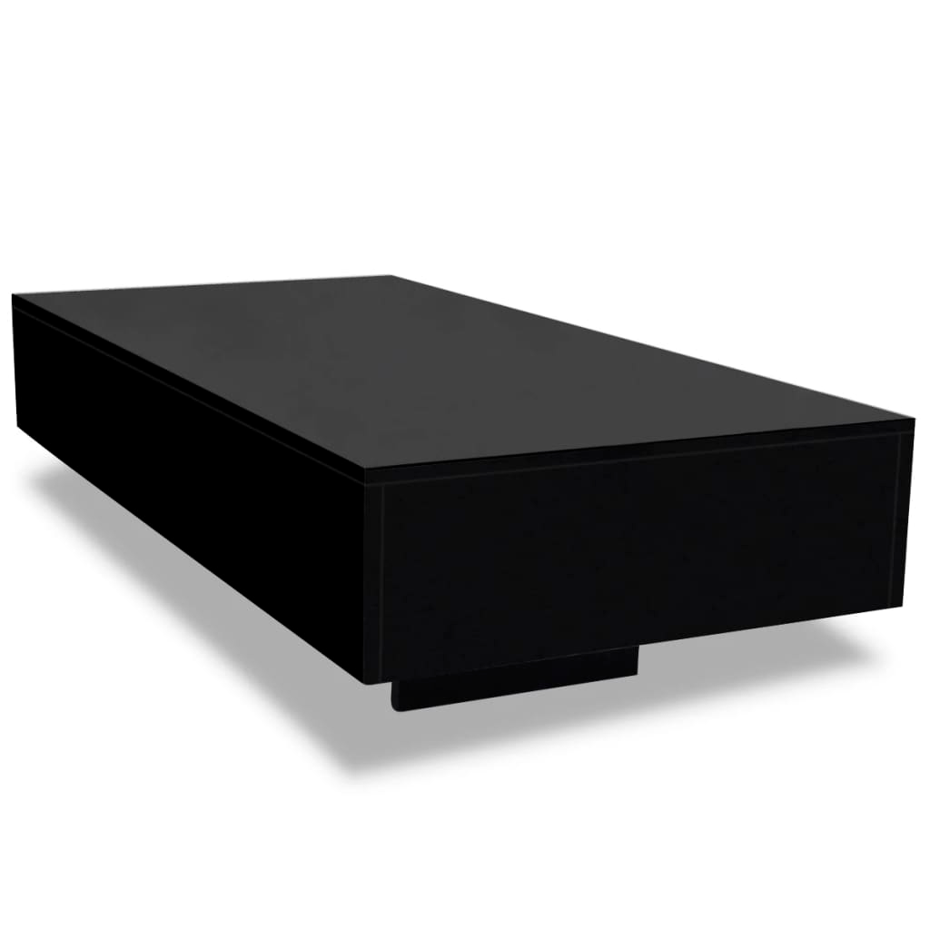 vidaXL Coffee Table High Gloss Black - Sudd